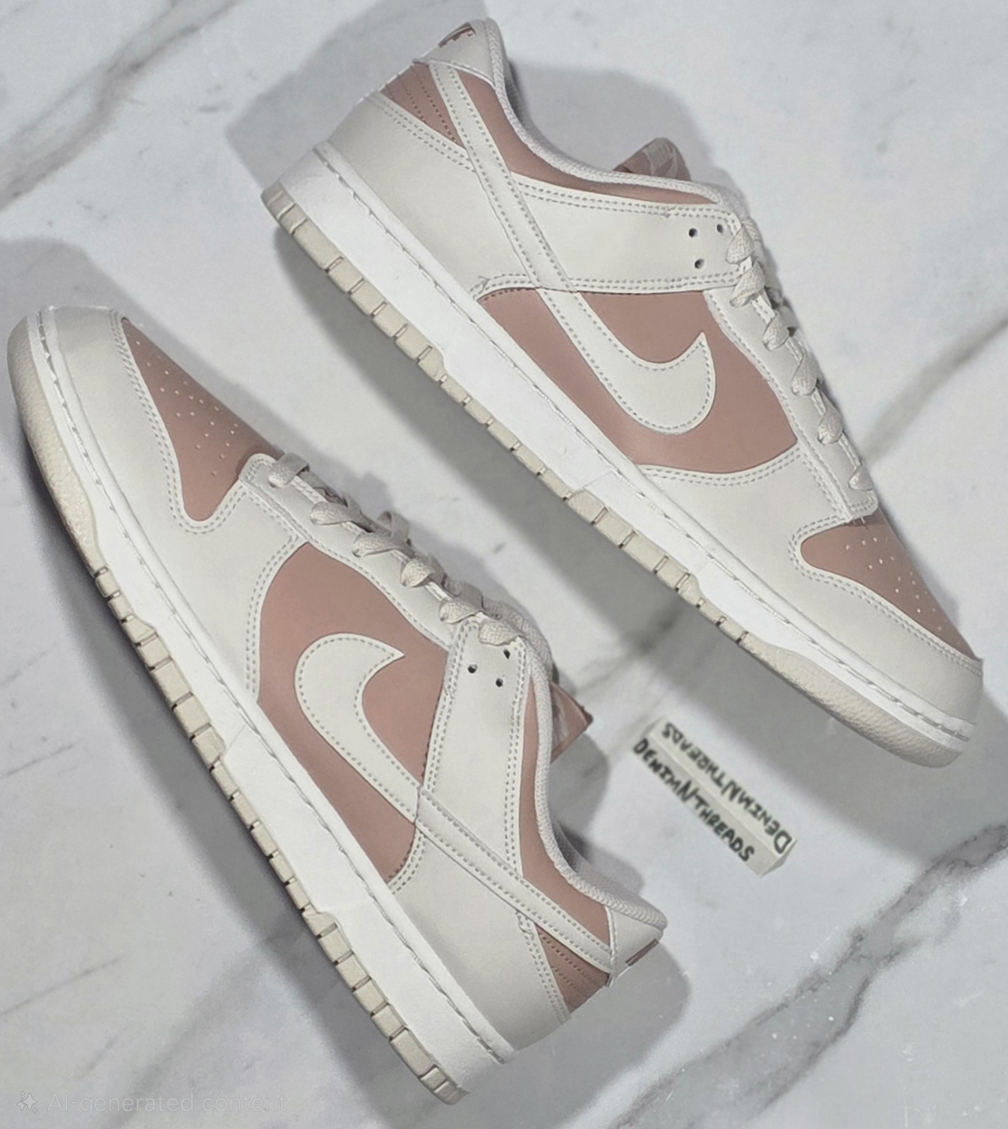Nike Dunk Low Pink Oxford Sail Off White Mens 10.5 / 12 W Rare New Im6572-603
